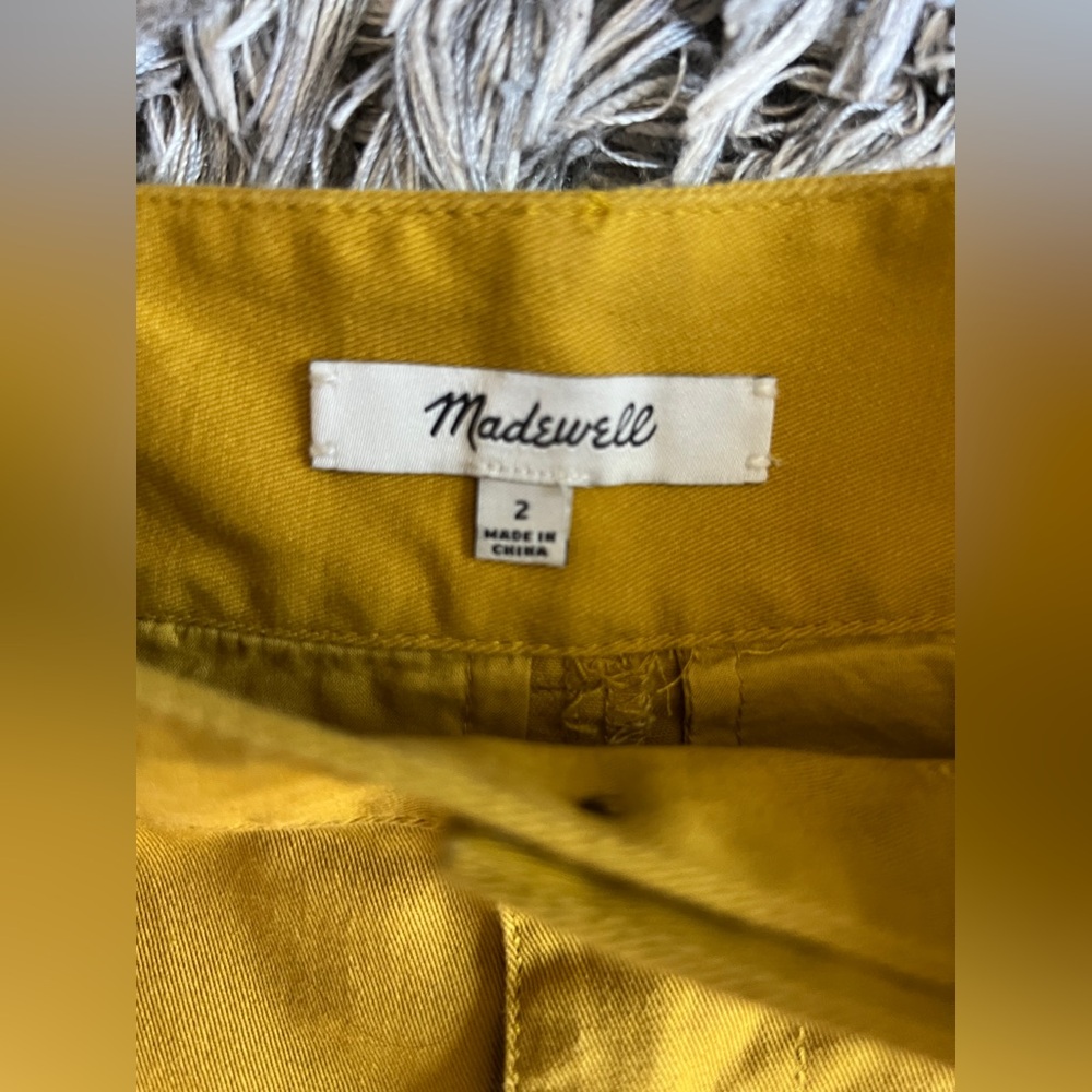Madewell High Waist Crop Pleated Wide Leg Pants Sz 2 Golden Meadow - Picture 3 of 5